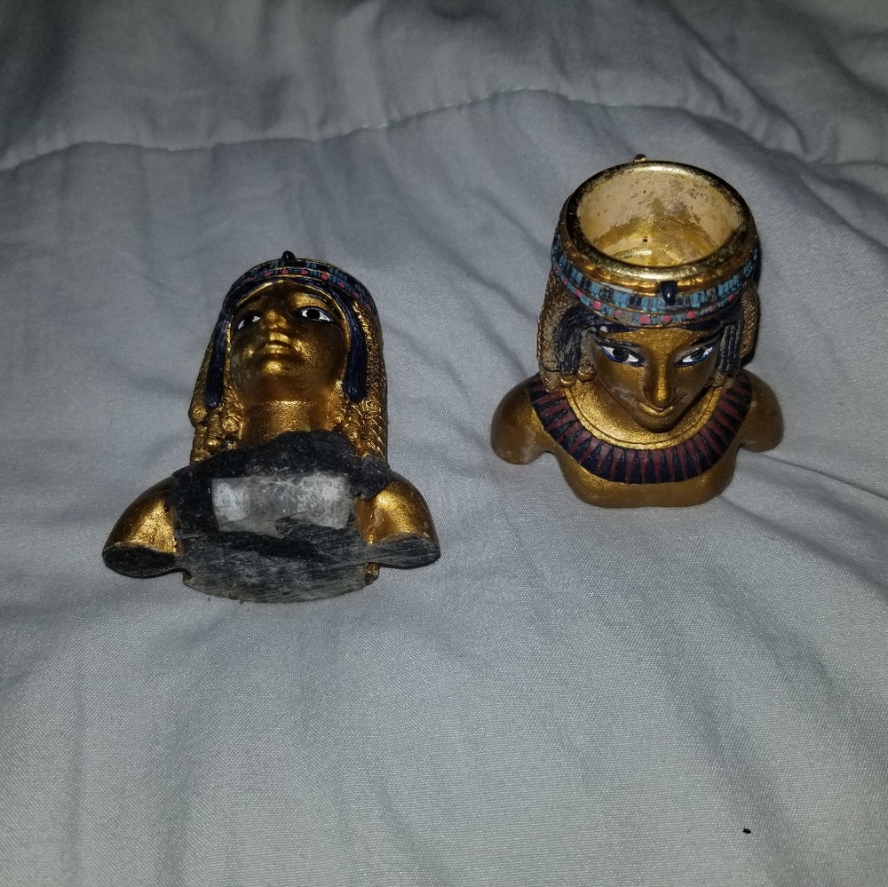 Antique Egyptian candle holders